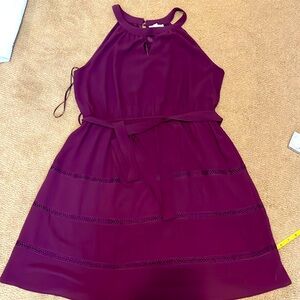 Crescent (Stitch Fix) high neck sleeveless dress - crepe feel, fully lined